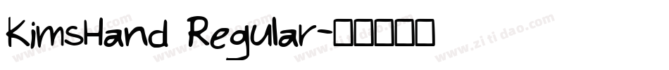 KimsHand Regular字体转换